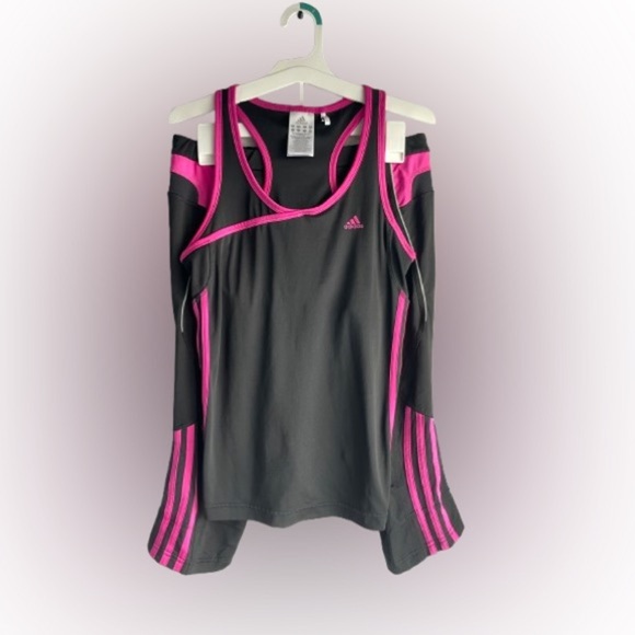 Adidas Women’s Matching Athletic Set in Black & Hot Pink - Picture 10 of 13